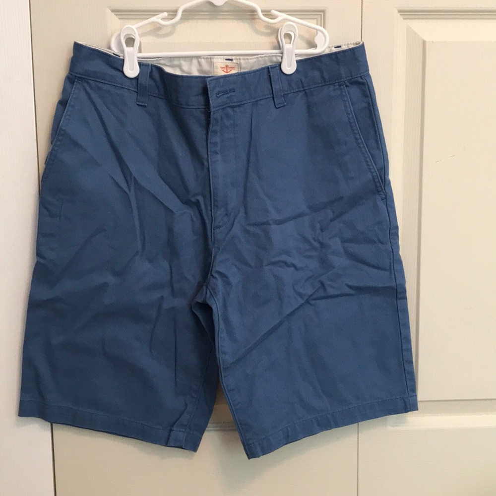 Dockers Blue Flat Front Shorts